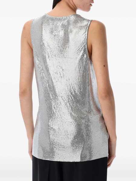 Topuri JUNYA WATANABE Junya Watanabe Metallic Mesh Tank Top SILVER Femei (BM 17439414) 2