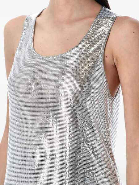 Topuri JUNYA WATANABE Junya Watanabe Metallic Mesh Tank Top SILVER Femei (BM 17439414) 3