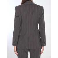 Geci Bottega Veneta Dama - Geci Bottega Veneta Wool Jacket With Thin Stripes GREY Femei (BM 17439891) - B-mall.ro