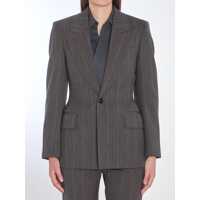 Geci Wool Jacket With Thin Stripes Femei