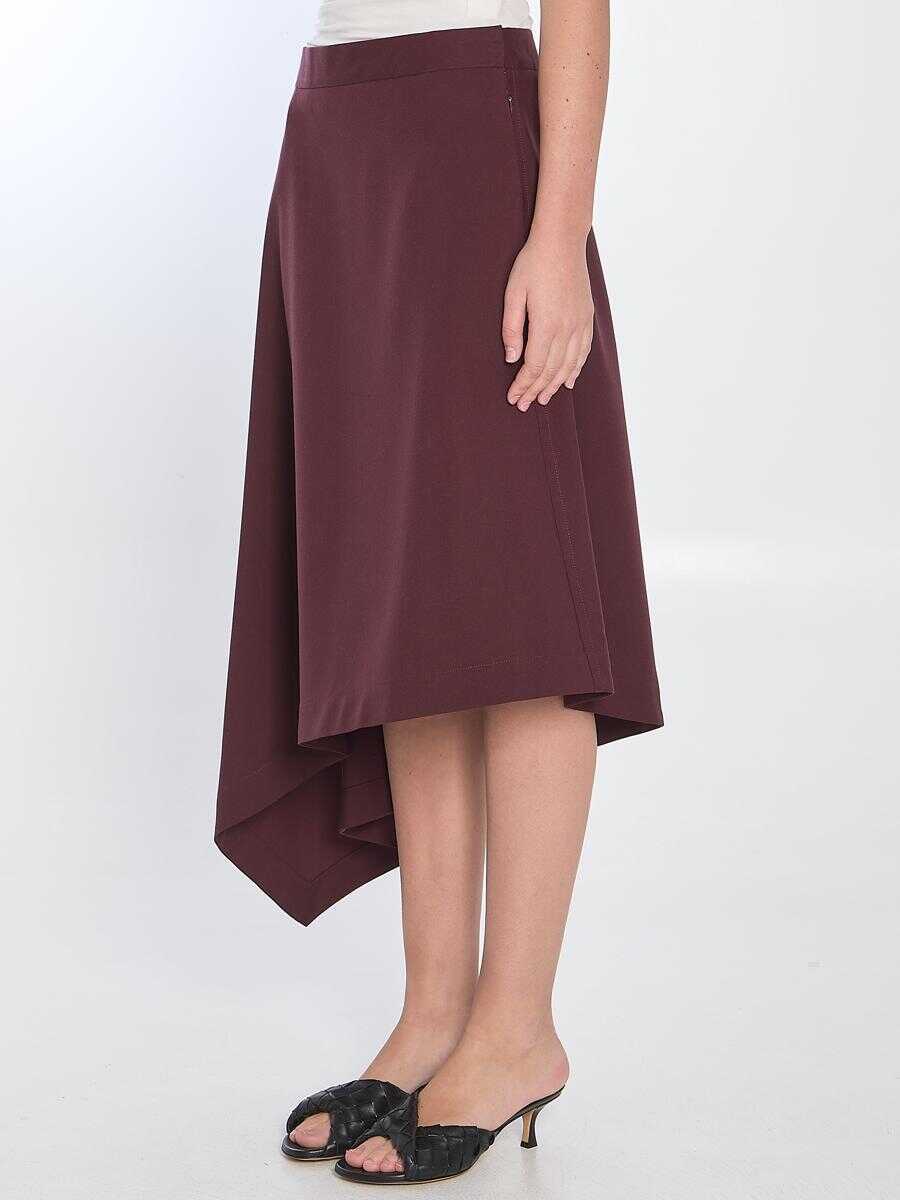 Fuste Bottega Veneta Tailored Wool Midi Skirt Red Femei (BM 17439960) 2