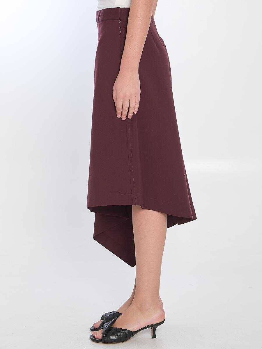 Fuste Bottega Veneta Tailored Wool Midi Skirt Red Femei (BM 17439960) 3