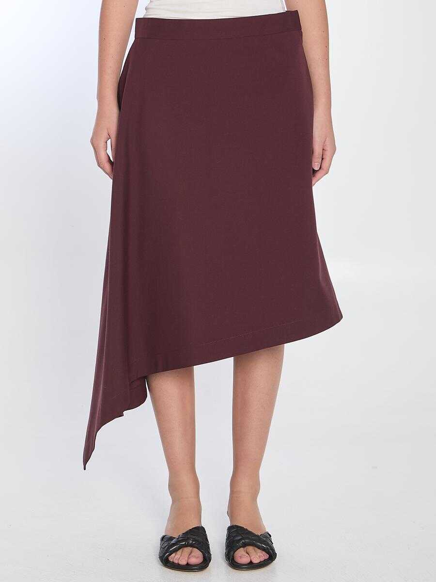 Fuste Bottega Veneta Tailored Wool Midi Skirt Red Femei (BM 17439960) 1