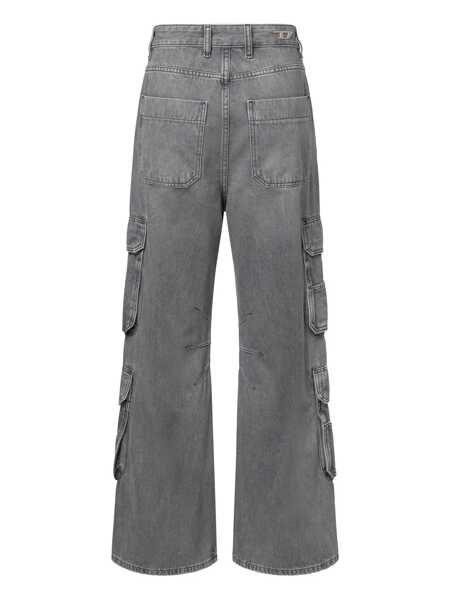 Blugi Diesel D-Sire 1996 Grey Cargo Jeans With Faded Effect In Cotton Woman GREY Femei (BM 17441580) 2