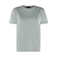 Tricouri Polo Fabiana Filippi Green Cotton T-Shirt Femei