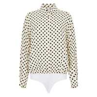 Camasi Mar De Margaritas Body Shirt With Black Polka Dots Femei