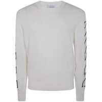 Camasi Off-White Diag Outline Knit Crewneck Clothing Barbati