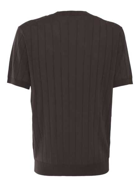 Pulovere Kangra SHORT SLEEVE SWEATER Brown Barbati (BM 17446677) 2