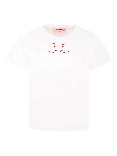 Tricouri Vivetta T-SHIRT WHITE HANDS White Fete (BM 17447184) 1