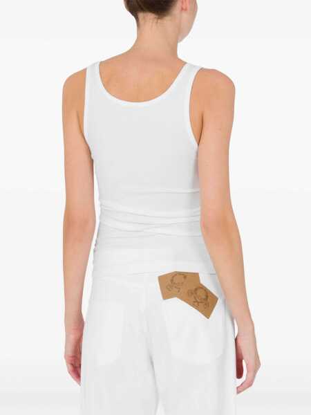 Bluze Moschino Tank Top With Laces WHITE Femei (BM 17447617) 3