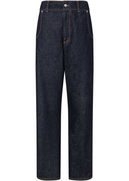 Blugi skinny Moschino Laurel Crown Patch Denim Pants BLUE Femei (BM 17447689) 1