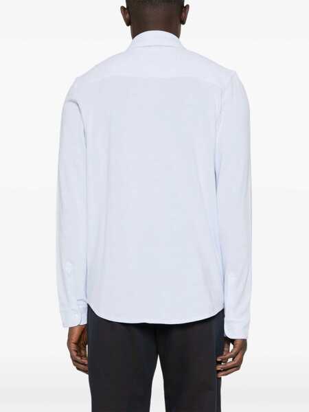 Camasi casual Vince Cotton pique shirt Light blue Barbati (BM 17448303) 4