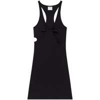 Rochii Courrèges Mini Black Cotton Dress With Cut-Out Detail Femei