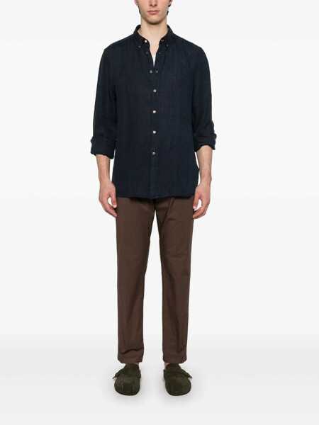 Pantaloni White Sand White Sand Brown Trousers In Cotton With Beige Belt BROWN Barbati (BM 17450136) 2