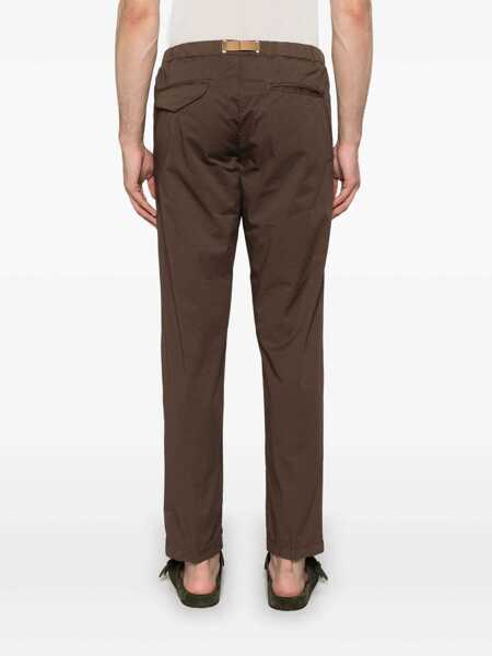 Pantaloni White Sand White Sand Brown Trousers In Cotton With Beige Belt BROWN Barbati (BM 17450136) 4