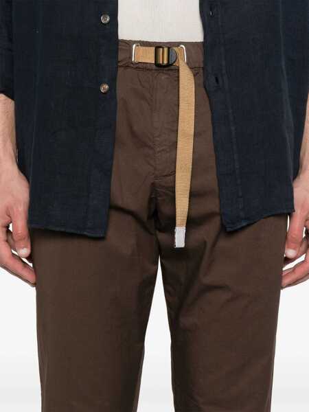 Pantaloni White Sand White Sand Brown Trousers In Cotton With Beige Belt BROWN Barbati (BM 17450136) 5