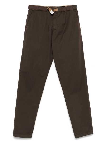 Pantaloni White Sand White Sand Brown Trousers In Cotton With Beige Belt BROWN Barbati (BM 17450136) 1