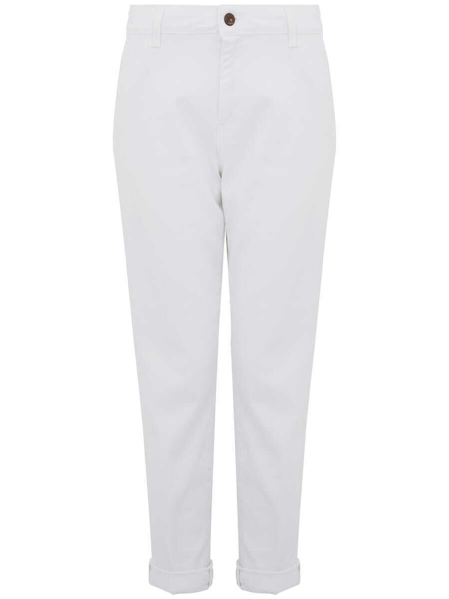 Blugi CIGALAS CigalaS White Slim Fit Trousers WHITE Femei (BM 17450139) 1
