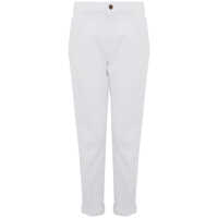 Blugi Cigala'S White Slim Fit Trousers Femei