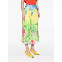 Fuste MSGM Dama - Fuste MSGM Multicolor Skirt With All-Over Printed Floral Motif In Fabric Woman MULTICOLOR Femei (BM 17450445) - B-mall.ro