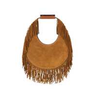 Genti de mana Staud Moon Tote Bag Tan Fringe Femei