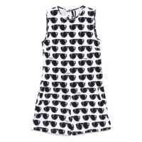 Pantaloni casual Moschino White Stretch Jumpsuit With Print Femei