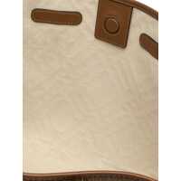 Genti de mana GIANNI CHIARINI Dama - Genti de mana GIANNI CHIARINI Gianni Chiarini Marcella Canvas And Leather Shopping Bag BROWN Femei (BM 17452455) - B-mall.ro
