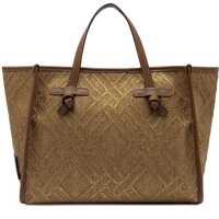 Genti de mana Gianni Chiarini Marcella Canvas And Leather Shopping Bag Femei
