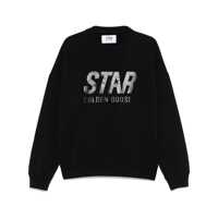Pulovere Black Sweatshirt With Logo Printed On The Front In Cotton Man Barbati