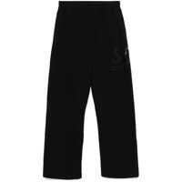 Pantaloni Black Jogger Pants With Logo Printed On The Side In Cotton Man Barbati