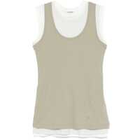 Topuri Multicolor Crewneck Top With Three-Layer Design And Side Logo In Cotton Woman Femei