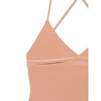 Lenjerie intima NORMA KAMALI Dama - Body-uri NORMA KAMALI Slip Mio Beige Top With V-Neck And Crossed Straps In Tech Fabric Woman Beige Femei (BM 17454414) - B-mall.ro