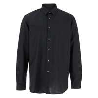 Camasi LOW BRAND Black Shirt With Classic Collar And Button Closure In Fabric Man