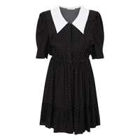Rochii Mar De Margaritas Black Short Dress With White Polka Dots Femei