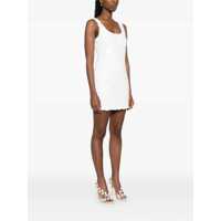 Rochii Michael Kors Dama - Rochii Michael Kors White Sleeveless Mini Dress With Round Neck And All-Over Floral Embroidery In Tech Fabric Stretch Woman WHITE Femei (BM 17455122) - B-mall.ro