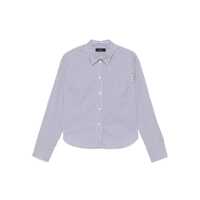 Camasi Peuterey White And Blue Shirt With Vertical Stripe Pattern Femei