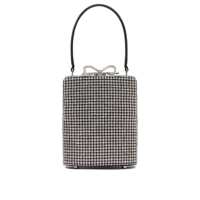 Genti de mana Self-Portrait 'Silver Crystal Fishnet' Handbag Femei