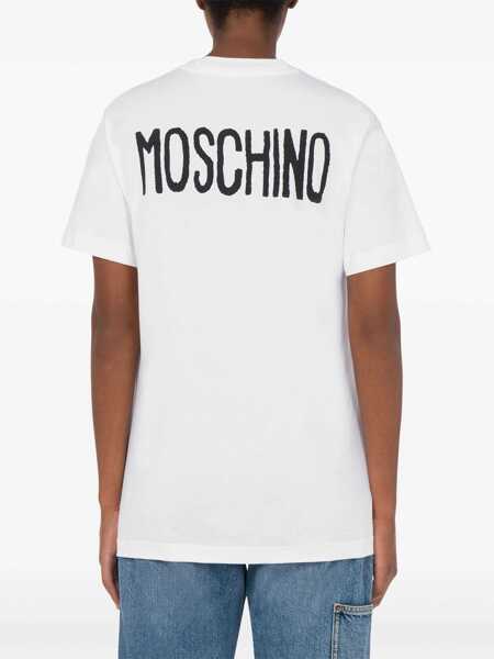 Tricouri Moschino T-Shirt With Print WHITE Femei (BM 17456764) 3