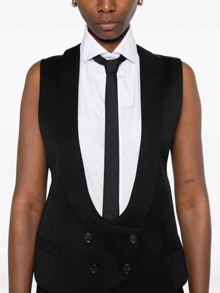 Veste casual Moschino Virgin Wool Vest BLACK Femei (BM 17456776) 5