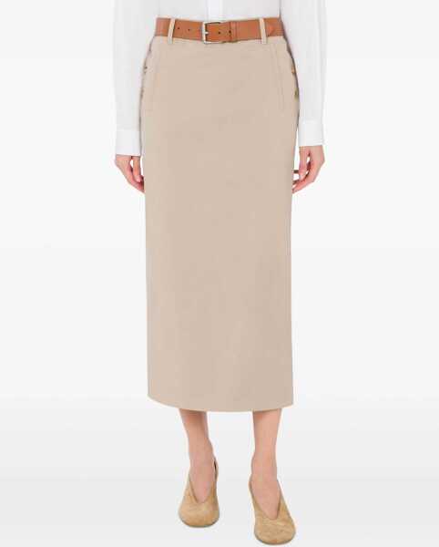 Fuste casual Moschino Tailored Twist Long Skirt BEIGE Femei (BM 17456815) 2