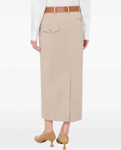 Fuste casual Moschino Tailored Twist Long Skirt BEIGE Femei (BM 17456815) 3