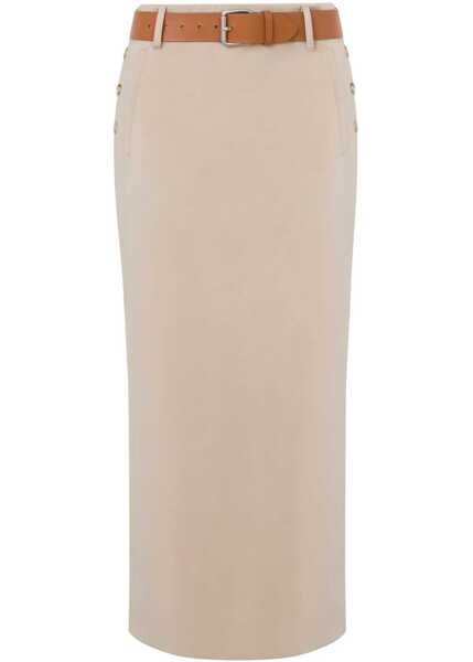 Fuste casual Moschino Tailored Twist Long Skirt BEIGE Femei (BM 17456815) 1