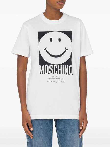 Tricouri Moschino T-Shirt With Print WHITE Femei (BM 17456842) 2