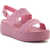 Crocs Brooklyn Woven Low Wedge Rosette Pink