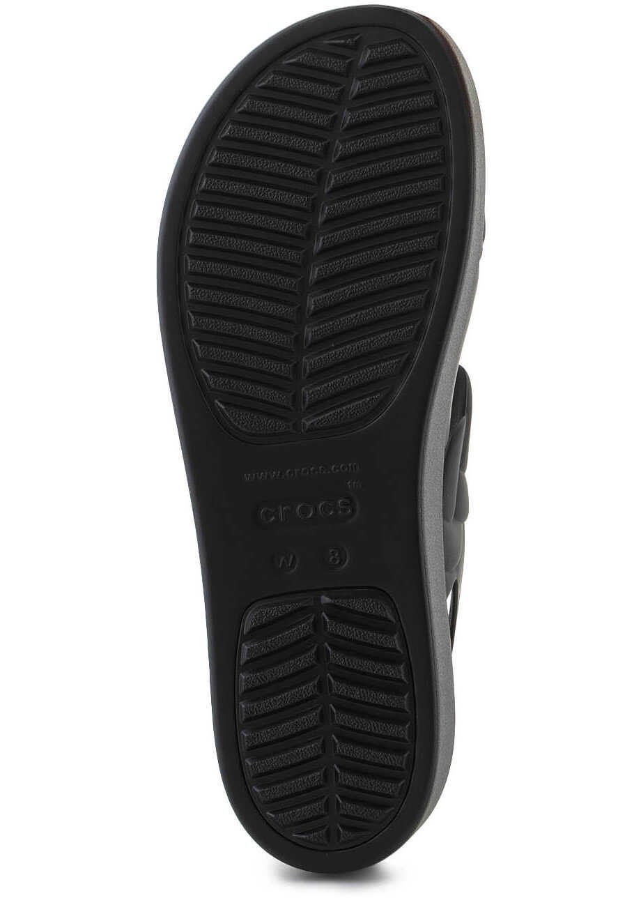 Slapi Crocs Brooklyn Woven Low Wedge Black/Black Black Femei (BM 17456956) 7