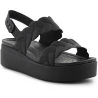 Slapi Brooklyn Woven Low Wedge Black/Black Femei
