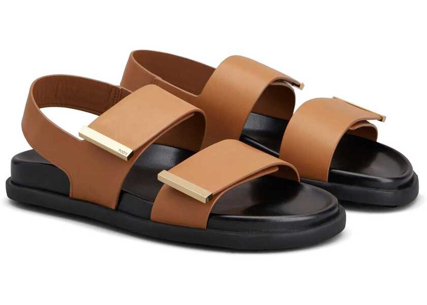 Sandale TODS Leather Sandal BROWN Femei (BM 17457031) 2