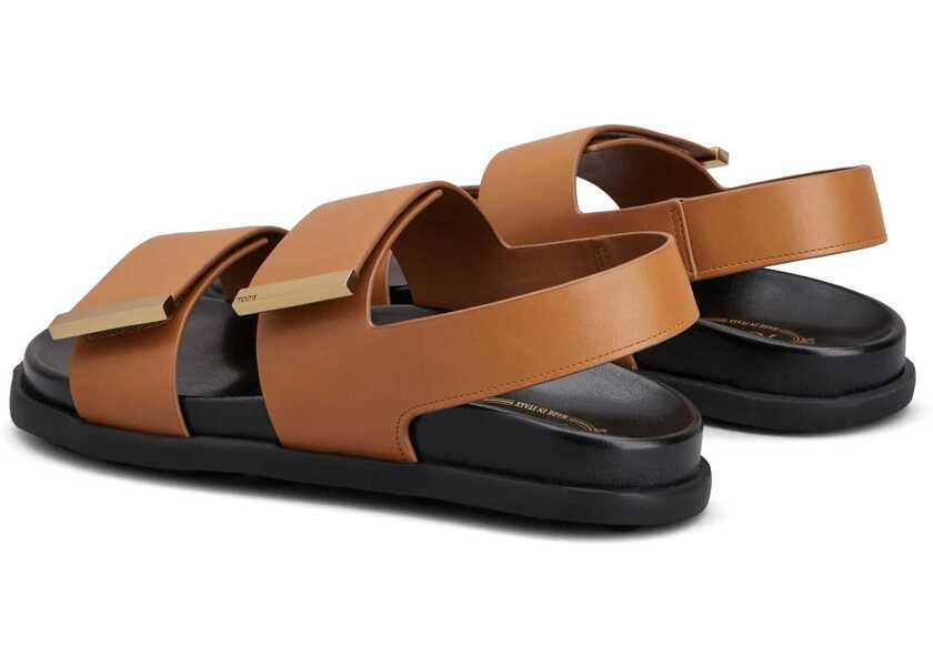 Sandale TODS Leather Sandal BROWN Femei (BM 17457031) 3