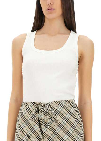 Bluze Burberry Cotton Tank Top WHITE Femei (BM 17457067) 4