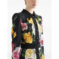 Imbracaminte Dolce & Gabbana Dama - Rochii casual Dolce & Gabbana Peony And Rose Print Chemise Longuette Dress MULTICOLOUR Femei (BM 17457070) - B-mall.ro